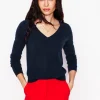 Sweaters & Cardigans-Boden Eva Cashmere V-Neck Sweater- Navy