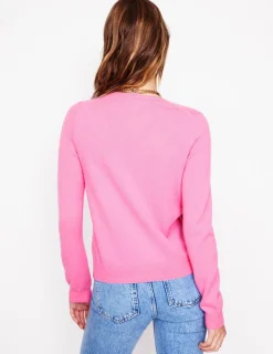 Sweaters & Cardigans-Boden Eva Cashmere V-Neck Sweater-Meadowsweet Pink MeadowsweetPink