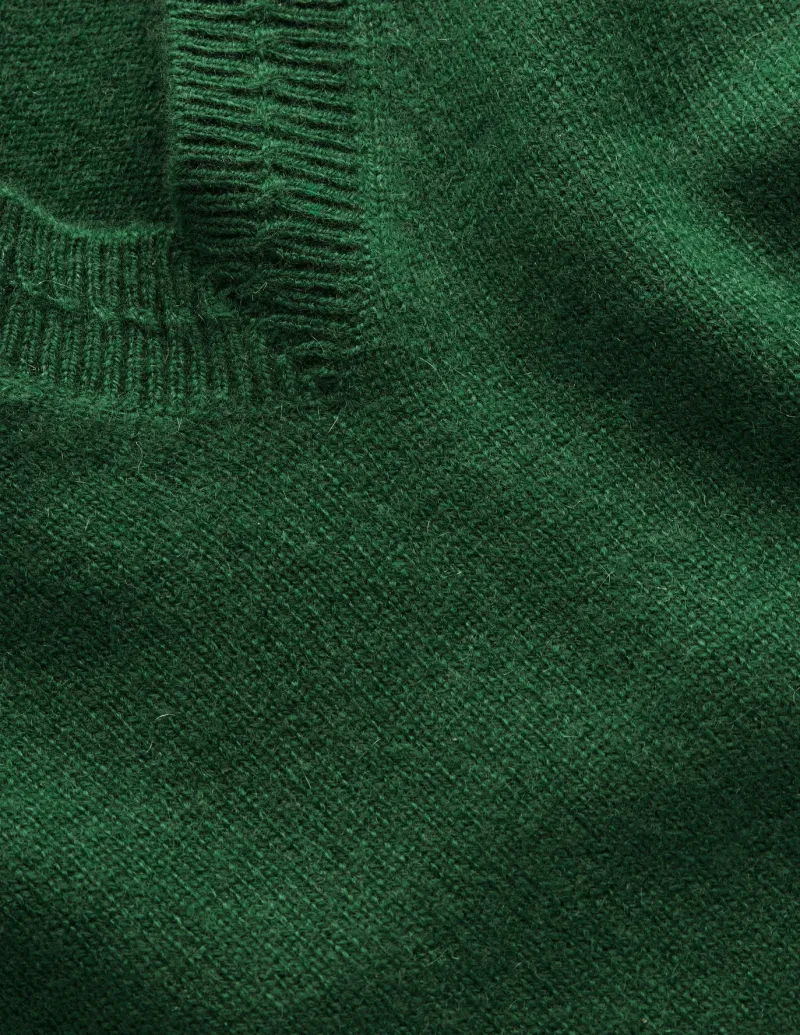 Sweaters & Cardigans-Boden Eva Cashmere V-Neck Sweater-Pine Green PineGreen