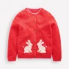 Sweaters & Cardigans-Boden Evelyn Fun Logo Cardigan-Jam Red Bunnies JamRedBunnies