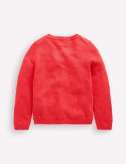 Sweaters & Cardigans-Boden Evelyn Fun Logo Cardigan-Jam Red Bunnies JamRedBunnies