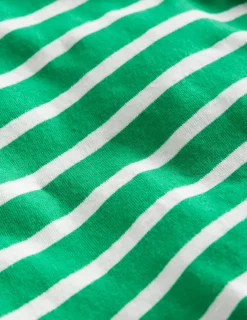 Tops, T-Shirts & Polos-Boden Everyday Breton T-Shirt-Highland Green/Grey Marl HighlandGreen/GreyMarl
