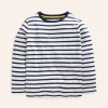 Tops, T-Shirts & Polos-Boden Everyday Breton T-Shirt-Ivory/ College Navy Ivory/CollegeNavy