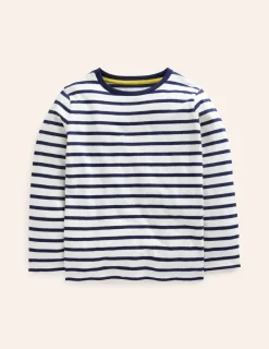 Tops, T-Shirts & Polos-Boden Everyday Breton T-Shirt-Ivory/ College Navy Ivory/CollegeNavy