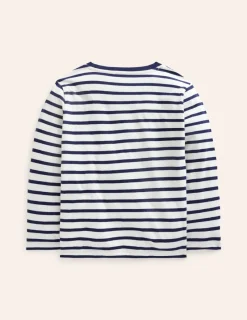 Tops, T-Shirts & Polos-Boden Everyday Breton T-Shirt-Ivory/ College Navy Ivory/CollegeNavy