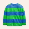 Tops, T-Shirts & Polos-Boden Everyday Long Sleeve T-Shirt-Greek Blue/ Green GreekBlue/Green