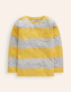 Tops, T-Shirts & Polos-Boden Everyday Long Sleeve T-Shirt-Honeycomb Yellow HoneycombYellow