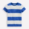 Tops, T-Shirts & Polos-Boden Everyday Short Sleeve T-Shirt-Bright Blue /Soft Ivory Stripe BrightBlue/SoftIvoryStripe