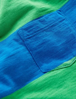 Tops, T-Shirts & Polos-Boden Everyday Short Sleeve T-Shirt-Sapling Green / Starboard Blue