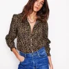 Shirts | Tops & Blouses-Boden Felicity Cotton Blouse-Camel, Cheetah Pop Camel,CheetahPop
