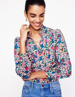 Shirts | Tops & Blouses-Boden Felicity Cotton Blouse-Multi, Blossom Scatter Multi,BlossomScatter
