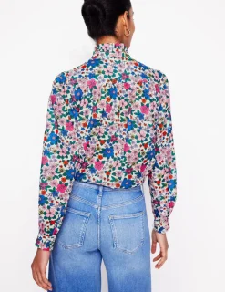 Shirts | Tops & Blouses-Boden Felicity Cotton Blouse-Multi, Blossom Scatter Multi,BlossomScatter