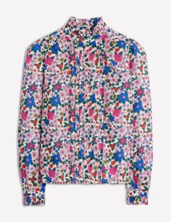 Shirts | Tops & Blouses-Boden Felicity Cotton Blouse-Multi, Blossom Scatter Multi,BlossomScatter