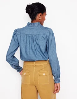 Shirts | Tops & Blouses-Boden Felicity Denim Blouse-Light Authentic LightAuthentic