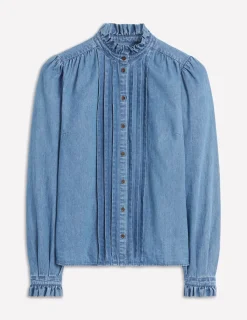 Shirts | Tops & Blouses-Boden Felicity Denim Blouse-Light Authentic LightAuthentic
