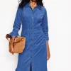 Dresses & Jumpsuits | Midi-Boden Flora Cord Midi Shirt Dress-True Navy TrueNavy