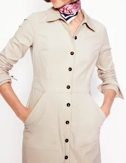 Petite Dresses | Midi-Boden Flora Cord Midi Shirt Dress-Almond Peach AlmondPeach