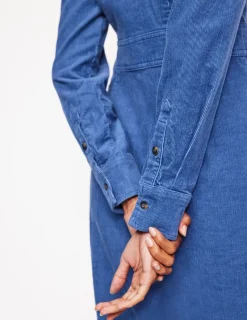 Dresses & Jumpsuits | Midi-Boden Flora Cord Midi Shirt Dress-True Navy TrueNavy