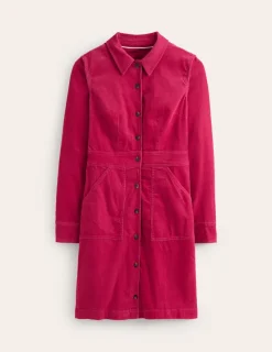 Petite Dresses | Dresses & Jumpsuits-Boden Flora Cord Shirt Dress-Cherries Jubilee CherriesJubilee