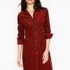 Petite Dresses | Dresses & Jumpsuits-Boden Flora Cord Shirt Dress- Cognac