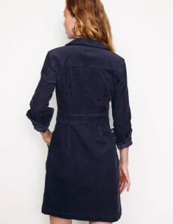 Petite Dresses | Dresses & Jumpsuits-Boden Flora Cord Shirt Dress- Navy
