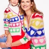 Sweaters & Cardigans-Boden Flora Fun V-Neck Cardigan-Rainbow Hearts RainbowHearts