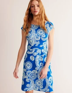 Petite Dresses | Short-Boden Florrie Jersey Dress-Indigo Bunting, Abstract Charm IndigoBunting,AbstractCharm