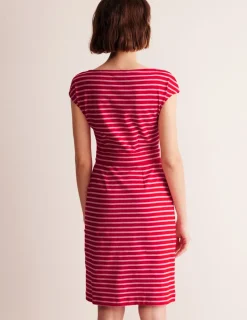 Petite Dresses | Short-Boden Florrie Jersey Dress-Rouge, Lilac Stripe Rouge,LilacStripe