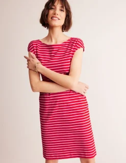 Petite Dresses | Short-Boden Florrie Jersey Dress-Rouge, Lilac Stripe Rouge,LilacStripe