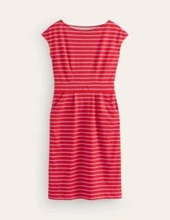 Petite Dresses | Short-Boden Florrie Jersey Dress-Rouge, Lilac Stripe Rouge,LilacStripe