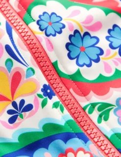 Swimwear & Beachwear-Boden Frill Long Sleeved Swimsuit-Ivory Paisley IvoryPaisley