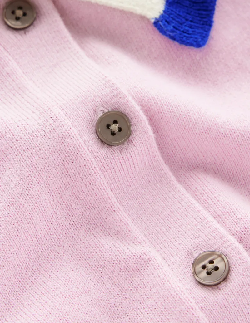 Sweaters & Cardigans-Boden Frilled Cotton Blend Cardigan-Soft Lavender Pink SoftLavenderPink