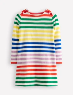 Dresses-Boden Fun Breton Dress-Multi Stripe MultiStripe