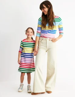Dresses-Boden Fun Breton Dress-Multi Stripe MultiStripe