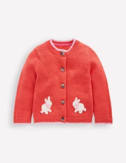 Sweaters & Cardigans-Boden Fun Logo Cardigan-Jam Red Bunnies JamRedBunnies