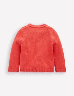 Sweaters & Cardigans-Boden Fun Logo Cardigan-Jam Red Bunnies JamRedBunnies