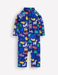 Swimwear & Beachwear-Boden Fun Sun Safe Surfsuit-Sapphire Blue Rainbow Pets SapphireBlueRainbowPets