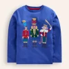 Tops, T-Shirts & Polos-Boden Fun Superstitch Grid T-shirt-Sapphire Blue SapphireBlue