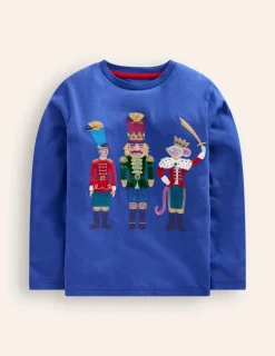 Tops, T-Shirts & Polos-Boden Fun Superstitch Grid T-shirt-Sapphire Blue SapphireBlue