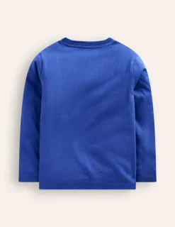 Tops, T-Shirts & Polos-Boden Fun Superstitch Grid T-shirt-Sapphire Blue SapphireBlue
