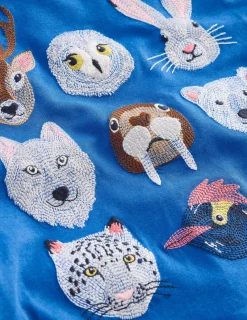 Tops, T-Shirts & Polos-Boden Fun Superstitch Grid T-Shirt-Greek Blue Arctic Animals GreekBlueArcticAnimals
