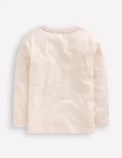 Tops, T-Shirts & Polos-Boden Fun Superstitch Grid T-Shirt-Oatmeal Marl Janet OatmealMarlJanet