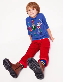 Tops, T-Shirts & Polos-Boden Fun Superstitch Grid T-shirt-Sapphire Blue SapphireBlue