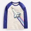 Tops, T-Shirts & Polos-Boden Glow In The Dark Raglan-Oatmeal Marl Rocket OatmealMarlRocket