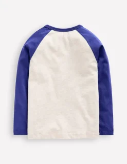 Tops, T-Shirts & Polos-Boden Glow In The Dark Raglan-Oatmeal Marl Rocket OatmealMarlRocket