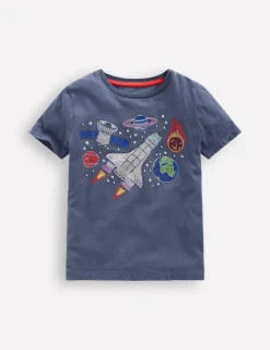 Tops, T-Shirts & Polos-Boden Glow Superstitch T-shirt-Robot Blue Space RobotBlueSpace