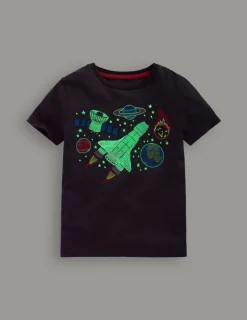 Tops, T-Shirts & Polos-Boden Glow Superstitch T-shirt-Robot Blue Space RobotBlueSpace