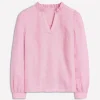 Tops & Blouses-Boden Grace Linen Top-Meadowsweet Pink Chambray MeadowsweetPinkChambray