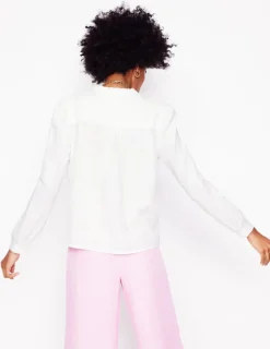 Tops & Blouses-Boden Grace Linen Top- White