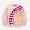 Sweatshirts & Hoodies | Tops & T-Shirts-Boden Graphic Boucle Sweatshirt-Chalk Pink Hearts ChalkPinkHearts